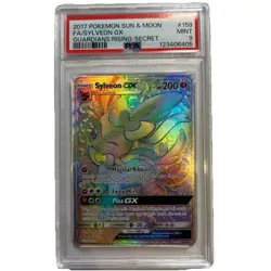 PSA 9 Pokemon TCG Sylveon GX (Secret) 158/145 Sun & Moon-Guardians Rising Holo - Image 1
