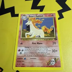 Blaines Rapidash 33/132 Pokemon TCG Gym Challenge Unlimited LP - Image 1