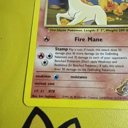 Blaines Rapidash 33/132 Pokemon TCG Gym Challenge Unlimited LP - Image 4