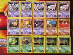 Pokemon TCG (15) Card Lot - Vintage Wotc Gym Heroes Commons/Uncommons NM-LP-MP - Image 1