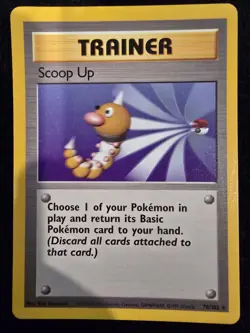 1999 Pokemon Base Set Scoop Up 78/102 Rare Trainer Pokemon TCG - Image 1