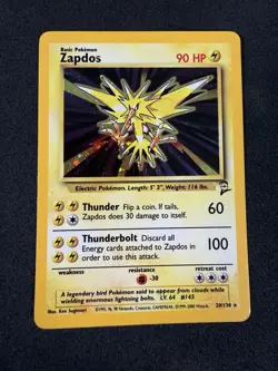 [LP] Pokemon TCG Zapdos Holo Base Set 2 20/130 - Image 3