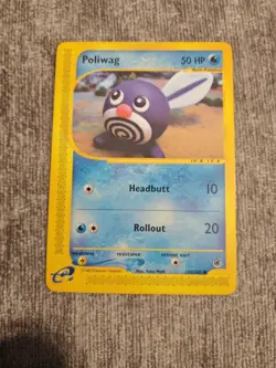 Pokemon Card Common Expedition Base Set ENG 125/165 Poliwag (2) 2002 WOTC NM/LP - Image 1