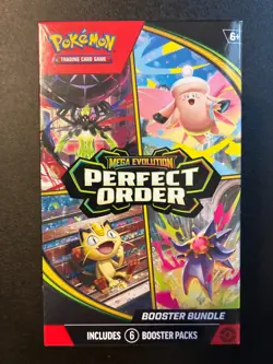 Pokemon TCG: Mega Evolution-Perfect Order Booster Bundle (6 Packs) New Sealed - Image 1