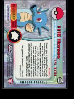 2000 TOPPS CHROME POKEMON HORSEA SPECTRA-CHROME #116 LP - Image 2