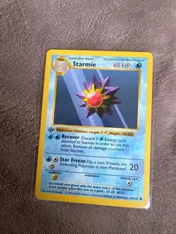 STARMIE Pokemon Card - WOTC - 1st Edition - Base Set - Shadowless 64/102 - Image 1