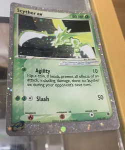 2003 Pokemon EX Ruby & Sapphire Scyther ex #102/109 Ultra Rare Holo Vintage - Image 1