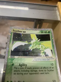 2003 Pokemon EX Ruby & Sapphire Scyther ex #102/109 Ultra Rare Holo Vintage - Image 2