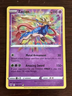 2020 Pokemon Zacian 082/185 Vivid Voltage Holo - Image 1