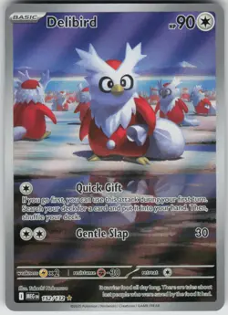 Pokemon Delibird Illustration Rare ME01: Mega Evolution 152/132 NM - Image 1