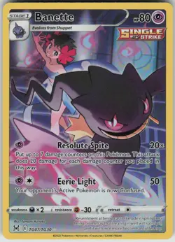 Pokemon Banette Ultra Rare SWSH11: Lost Origin Trainer Gallery TG07/TG30 NM - Image 1