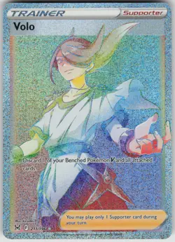 Pokemon Volo (Secret) Secret Rare SWSH11: Lost Origin 211/196 NM - Image 1