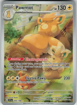 Pokemon Pawmot Illustration Rare SV01: Scarlet & Violet Base Set 209/198 NM - Image 1