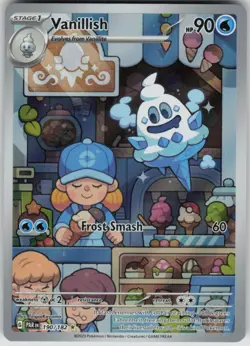 Pokemon Vanillish Illustration Rare SV04: Paradox Rift 190/182 NM - Image 1
