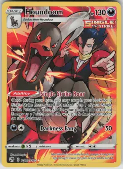 Pokemon Houndoom Ultra Rare SWSH09: Brilliant Stars Trainer Gallery TG10/TG30 NM - Image 1