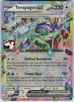 Pokemon Terapagos ex (Series 7) Double Rare Prize Pack Series Cards 128/142 NM - Image 1