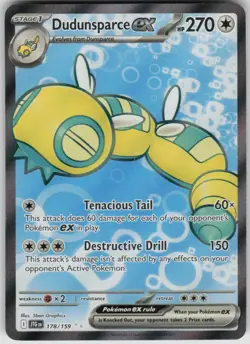 Pokemon Dudunsparce ex Ultra Rare SV09: Journey Together 178/159 NM - Image 1