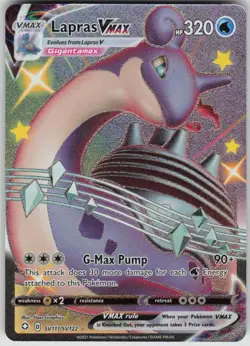 Pokemon Lapras VMAX Shiny Holo Rare Shining Fates: Shiny Vault SV111/SV122 NM - Image 1