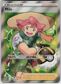 Pokemon Milo Ultra Rare SWSH10: Astral Radiance Trainer Gallery TG27/TG30 NM - Image 1