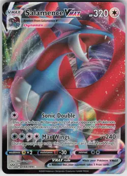 Pokemon Salamence VMAX Ultra Rare SWSH03: Darkness Ablaze 144/189 NM - Image 1