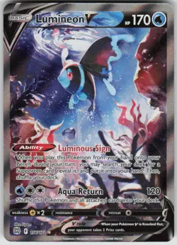 Pokemon Lumineon V (Alternate Full Art) Ultra SWSH09: Brilliant Stars 156/172 NM - Image 1