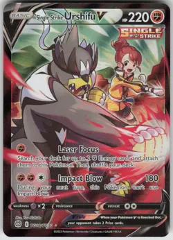 Pokemon Single Strike Urshifu V Brilliant Stars Trainer Gallery TG18/TG30 NM - Image 1
