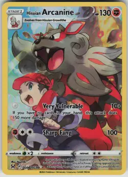 Pokemon Hisuian Arcanine Ultra SWSH11: Lost Origin Trainer Gallery TG08/TG30 NM - Image 1