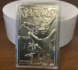1999 Pokemon Burger King 23K Gold Plated Pokemon Card - Pikachu - Image 1