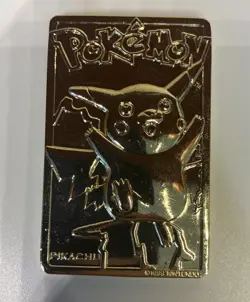 1999 Pokemon Burger King 23K Gold Plated Pokemon Card - Pikachu - Image 2