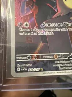 Team Rockets Mimikyu 238/217 Ascended Heroes Illustration Rare Pokemon TCG NM - Image 2