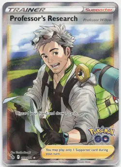 Professor's Research (Full Art) Ultra Rare Pokemon GO PGO Supporter Holo 078/078 - Image 1