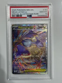 2025 POKEMON MEG SPECIAL ILLUSTRATION RARE #181 MEGA LATIAS EX PSA 10 - Image 1