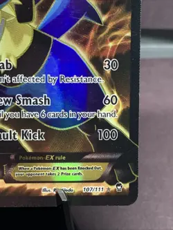 Pokemon TCG Lucario EX 107/111 XY - Furious Fists Full Art Holo Rare - Image 4