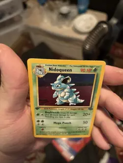 The Pokemon Company Jungle English Nidoqueen 7/64 90 HP Holo Rare 1st Edition - Image 3