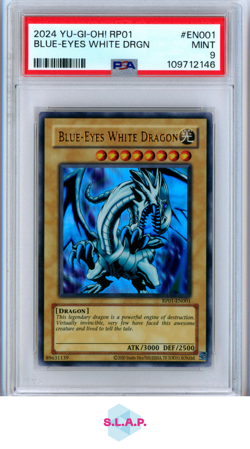 BLUE-EYES WHITE DRGN YU-GI-OH! RP01-RETRO PACK 2024 EN001 PSA 9 - Image 1