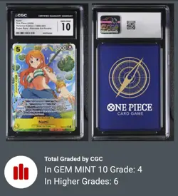 NAMI ENGLISH EB03-053 SR ALT ART CGC 10 ONE PIECE HEROINES EDITION VERY LOW POP - Image 3