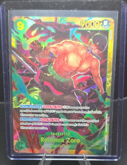 Bandai One Piece CCG Roronoa Zoro OP06-118 Secret Rare Foil 9000A - Image 1