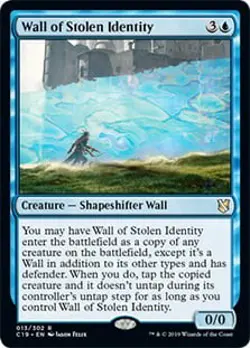 Wall of Stolen Identity Commander 2019 HEAVILY PLD Blue Rare MAGIC CARD ABUGames - Image 1