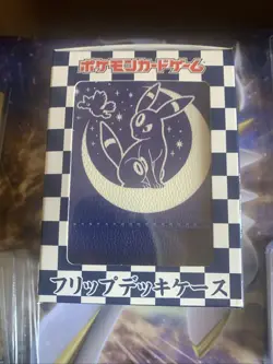 2019 Pokemon Card Game Umbreon & Espeon Flip Deck Case Leather Deck Box Sun&Moon - Image 1