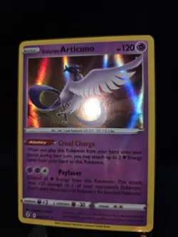 Pokemon TCG Galarian Articuno Holo Rare Card Evolving Skies 063/203 NM Condition - Image 2
