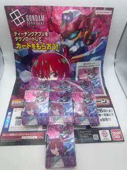 Gundam Card Game Promo Resource Cards Machu & Siegaxe 204-Piece Set with Poster - Image 1