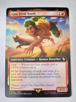MTG - Gau, Feral Youth Extended Art FOIL - Final Fantasy - Image 1