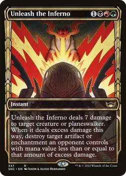 Unleash the Inferno (Showcase) Streets of New Capenna - Variants MTG RARE - Image 1
