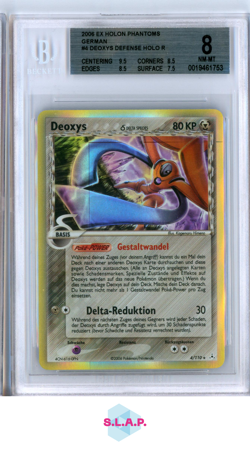 DEOXYS DEFENSE HOLO R 2006 POKEMON EX HOLON PHANTOMS GERMAN 4 BGS 8.0 - Image 1