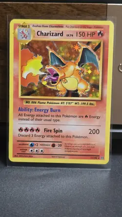 Pokemon TCG Charizard Evolutions 11/108 Reverse Holo Holo Rare - Image 1