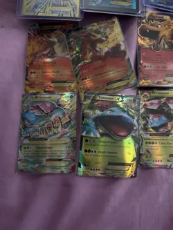 Pokemon TCG Charizard EX & Venusaur EX Primal Kyogre EX Holo Full Art Lot - Image 1