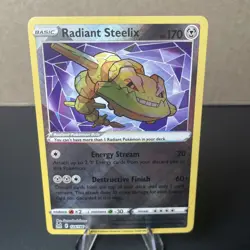 Radiant Steelix 124/196 | SWSH - Lost Origin | Ultra Rare | Pokemon NM - Image 1