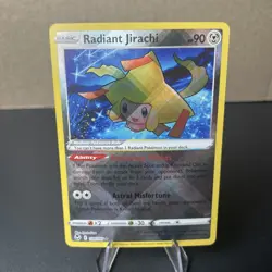 Radiant Jirachi 120/195 SWSH Silver Tempest Shiny Holo Rare Pokemon TCG 2022 NM - Image 1