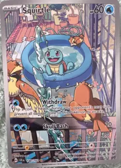 Pokemon Squirtle Sv07: Stellar Crown 148/142 Illustration Rare Full Art Holo - Image 1
