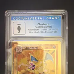 The Pokemon Company Charizard 4/102 Celebrations Gold Metal CGC 9 - Image 3